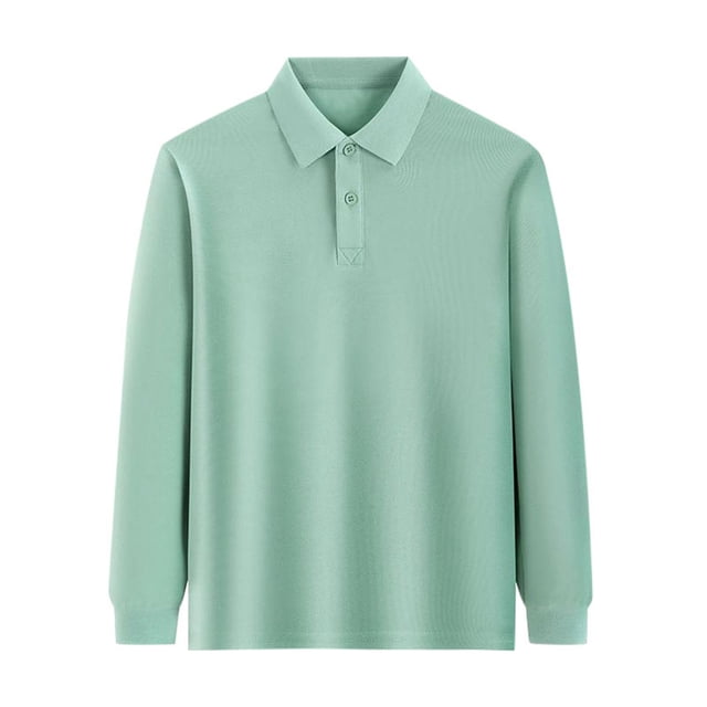 Sunnyoo Big Boys Polo Shirts Long Sleeved Solid Color Basic Polos Breathable Basic Undershirt