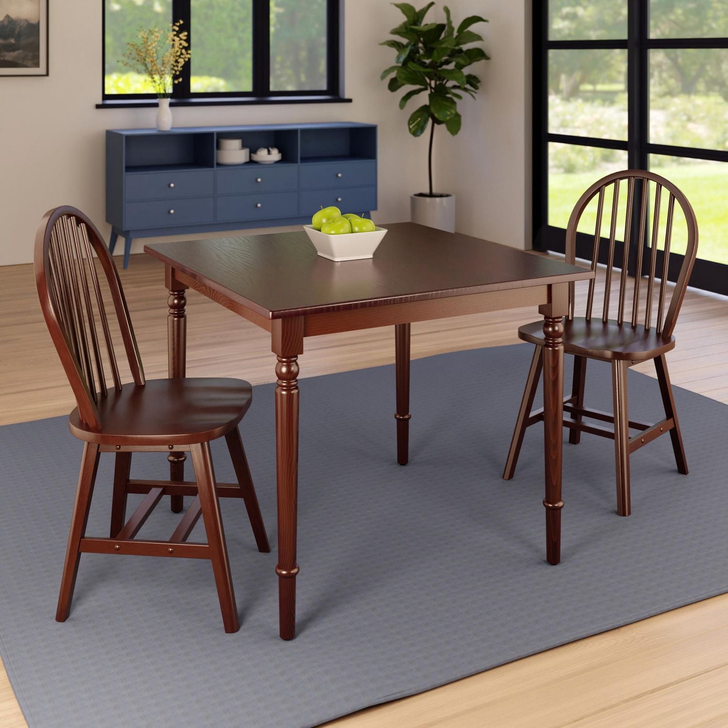Mornay 3pc Drop Leaf Dining Table with Chairs