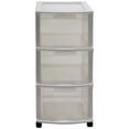 thumbnail image 4 of Gracious Living 3 Drawer Cart White with Clear Drawers, 4 of 9