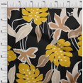 thumbnail image 3 of oneOone Velvet Black Fabric Abstract Tropical Floral Sewing Craft Projects Fabric Prints By Yard 58 Inch Wide, 3 of 4
