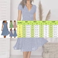 thumbnail image 3 of Cathalem Womens Summer Dress Loose Short Sleeve Crew Neck Ribbed Dresses,Blue XXXL, 3 of 4