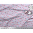 thumbnail image 3 of Soimoi Rayon Fabric Grass & Flamingo Bird Printed Fabric 1 Yard 42 Inch Wide, 3 of 3