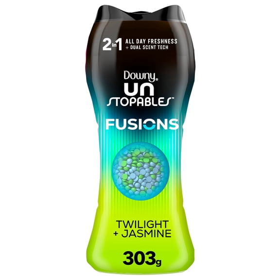 Downy Unstopables Fusions In-Wash Laundry Scent Booster Beads, Twilight and Jasmine Scent, 2-in-1 All Day Freshness + Dual Scent Technology