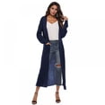thumbnail image 4 of Women‘s Lightweight Long Sleeve Cardigan Sweaters Irregular Split Open Front Thin Knit Sweater with Pockets, 4 of 7