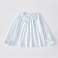 thumbnail image 1 of RXIRUCGD Mode Hauts Décontractés à Manches Longues pour Filles Col Rond Imprimé (Bleu Clair, Taille:9 Mois), 1 of 3