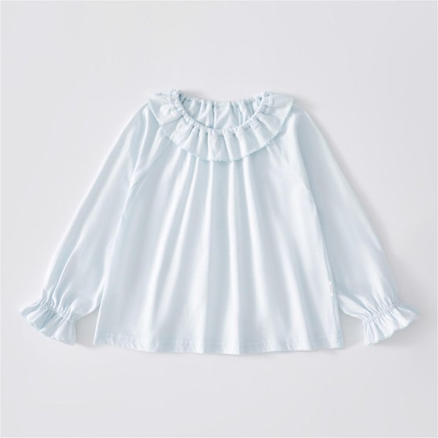 RXIRUCGD Mode Hauts Décontractés à Manches Longues pour Filles Col Rond Imprimé (Bleu Clair, Taille:9 Mois)