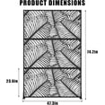 thumbnail image 3 of OUYAWEI Metal Privacy Screen,Freestanding Decorative Divider,Extended Height Privacy Screen with Stable Base for Garden,Palm leaf design, 3 of 8