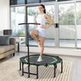 thumbnail image 3 of Soozier Mini-Trampoline Silencieux de 48 Pouces avec Guidon et Barre Réglables Vert, 3 of 10