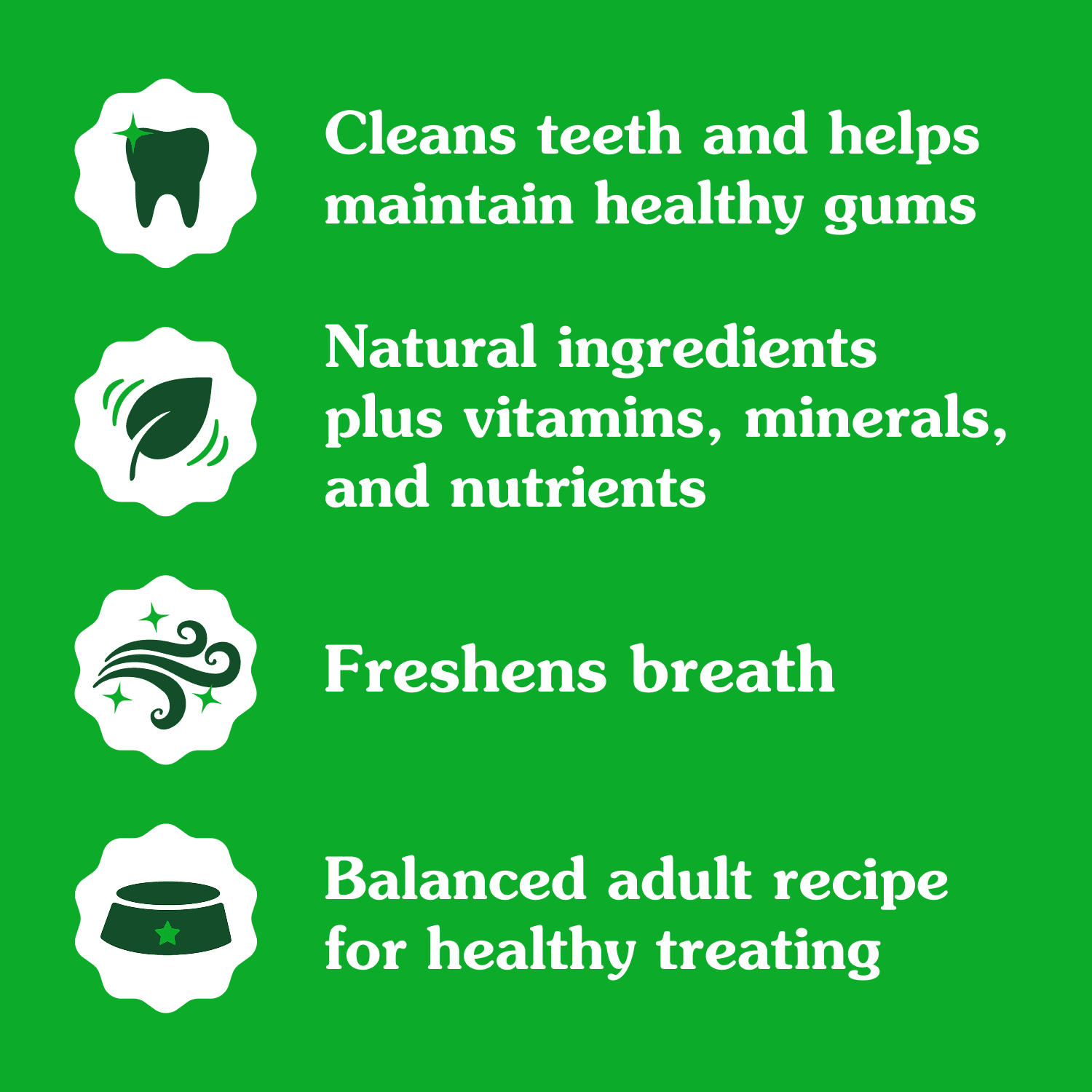 Gâteries dentaires naturelles pour chiens adultes GREENIES Original format TEENIE