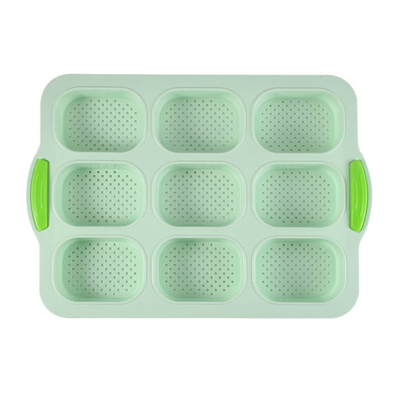 Product Cake Mould | Product Title Non Stick Silicone Cake Mould 9 Cavity Oval Pan For Baking Bread Loaves And Pastries In Kitchen | Platform Competitor Title Silicone French Bread Baking Pan 3-Slot