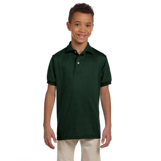 Jerzees Polo Sans Étiquette Résistant aux Taches pour Grand Garçon, Style 437Y