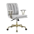 thumbnail image 1 of Scranton & Co Chaise en Cuir Pleine Fleur Blanc Vintage et Chrome, 1 of 5