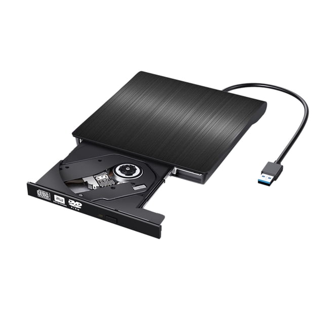 External CD DVD Drive Portable USB 3.0 CD/DVD Player With Type-C Converter ,Easy to Install