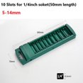 thumbnail image 1 of MYG 1pc Socket Organizer Box 3/8 1/4 1/2inch Drive ABS Plastic Socket Clip Rail Holder Empty Socket Storage Toolbox Socket Storage, 1 of 8