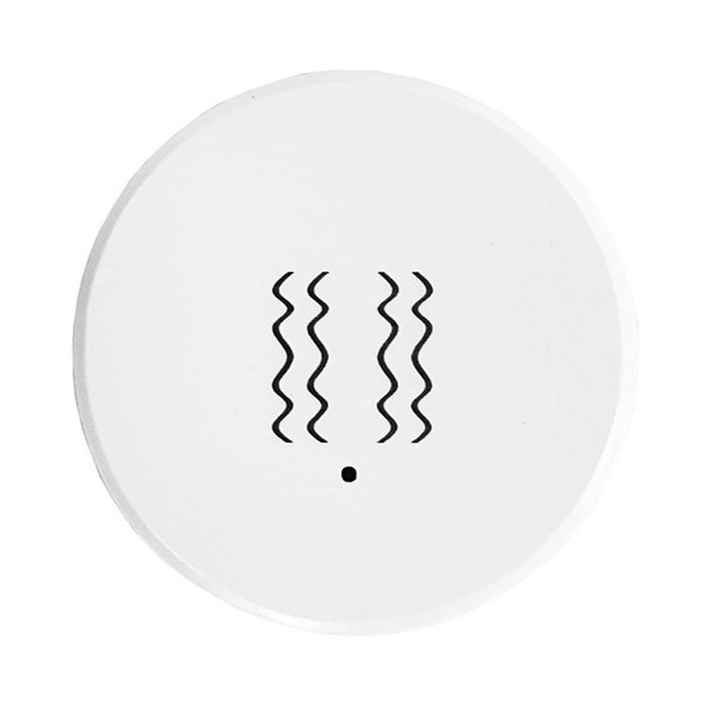 Tuya Zigbee Smart Vibration Sensor Tilt Detector Home Security Protection Smart Life App Real-Time Monitor Alarm,1x Smart Vibration Sensor,White