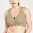 thumbnail image 4 of MesaSe Women‘s Zip Front Closure Sports Bra High Impact Racerback Workout Bra for Running for Plus Size, 4 of 12
