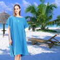 thumbnail image 3 of Polyester Surf Poncho Cing Robe Quick er Hooded Soft Microfiber Medium Blue, 3 of 8