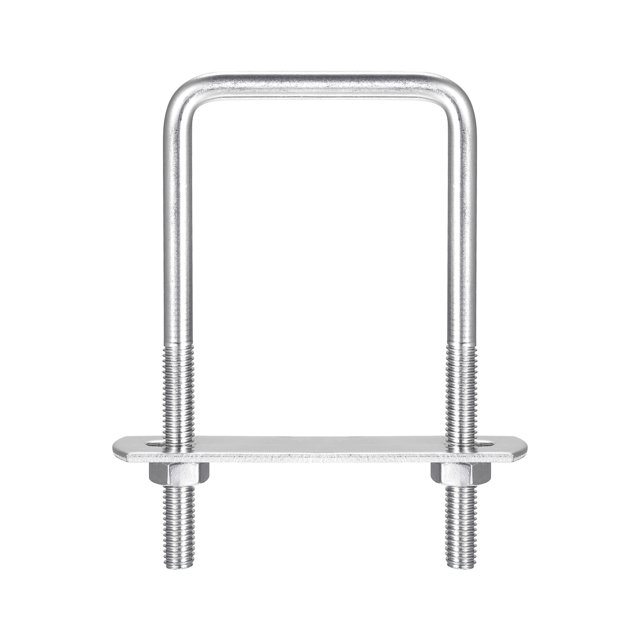 Unique Bargains Square U-Bolts 2 Sets 47mm Inner Width 90mm Length M6 304 Stainless Steel U Clamp Bolt