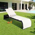 thumbnail image 3 of Gymax 2PCS Adjustable Rattan Recliner Chaise Lounge Chair w/ Cushion Outdoor Patio, 3 of 10
