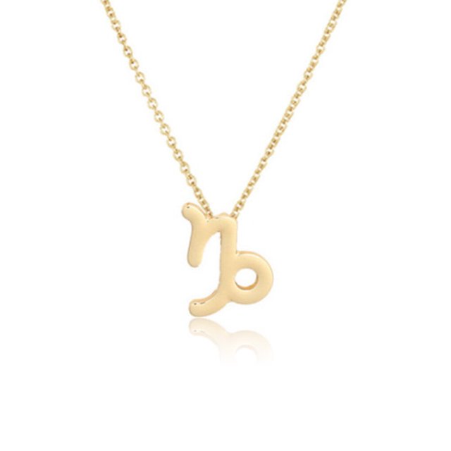 stanreset Constellation Theme Friendship Necklace Creative Comfortable Ins Exquisite Durable Rust-proof Lightweight Fashion Accessory Capricorn gold