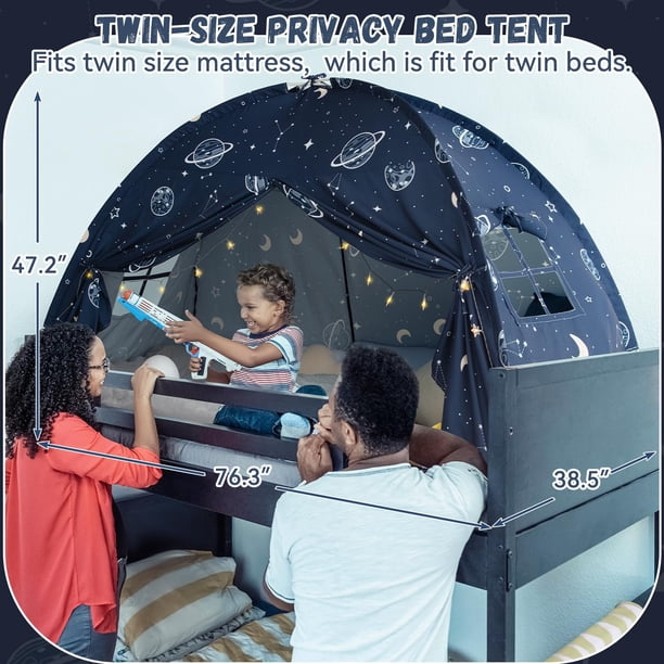 Tente De Jeu Pour Enfants – Lit Tunnel En Polyester – Intérieur/extérieur – Motif Ciel étoilé – Rose – 140x100x80 Cm – Cadeau Rêveur
