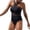 Black, variant on Women One-Piece Perspective Bikini Push-Up Pad Swimwear Swimsuit Beachwear, For Outdoor Activities
