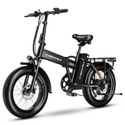 AOANGO 1000W Folding Electric Bike, 48V 20.8AH Removable Battery, 30+MPH 80 Miles, 20" Anti-Slip Fat Tire All Terrain Adult Commute Ebike