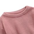 thumbnail image 4 of Toddler Boys Girls Knit Sweater Oversized Sweatshirt Fall Winter Pullover Tops, 4 of 6