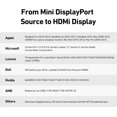 thumbnail image 3 of Adaptateur Mini DisplayPort vers HDMI, Adaptateur Benfei Mini DP vers HDMI compatible avec MacBook Air/Pro, Microsoft Surface Pro/Dock, Moniteur, Projecteur et Plus - Gris, 3 of 5