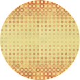 thumbnail image 1 of Ahgly Company Machine Washable Indoor Round Transitional Orange Area Rugs, 4' Round, 1 of 7