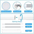thumbnail image 4 of ZipGlo Tension Curtain Rod White Shower Rod 45 to 76 Inch Spring Curtain Rod Non Slip Tension Shower Rod No Drilling Adjustable Tension Rods of Curtain Window Closet Kitchen, 4 of 6