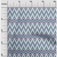 thumbnail image 1 of oneOone Tissu Popeline de Coton Chevron Ikat Imprimé au Mètre 42 Pouces de Large, 1 of 4