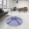 thumbnail image 4 of Ahgly Company Machine Washable Indoor Square Transitional Deep Periwinkle Purple Area Rugs, 7' Square, 4 of 7