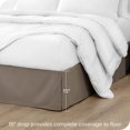 thumbnail image 2 of Bare Home Jupe de Lit Double Brossage - Premium 1800 Collection - Retombée de 15 Pouces - Très Grand Simple, Taupe, 2 of 4