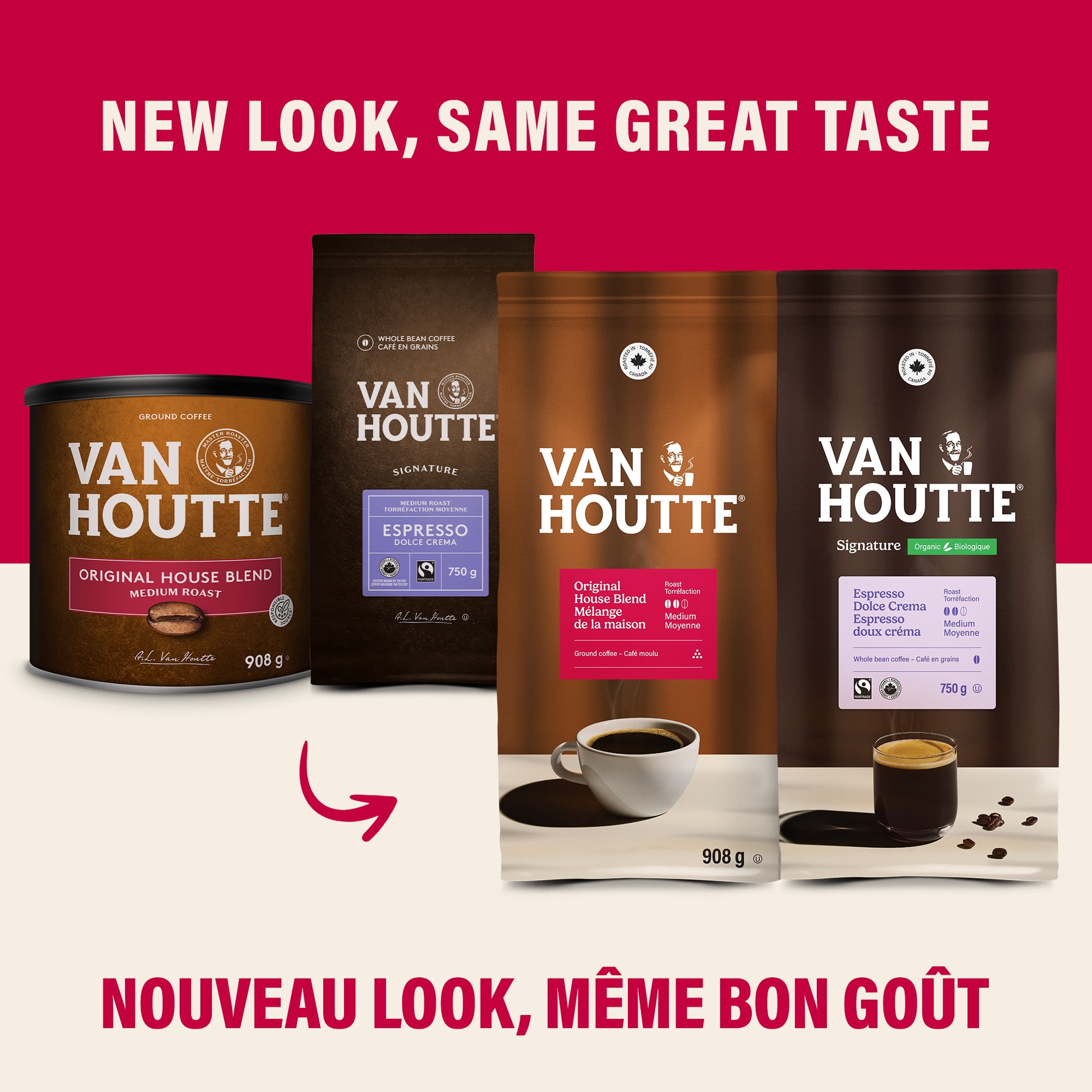 Van Houtte® Mélange de la maison - noir torréfaction foncée café moulu, 340g, peut être utilisé avec les machines à café Keurig