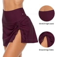 thumbnail image 3 of Women Swim Skirt Drawstrings Sides Swim Shorts Bathing Suit Skirted Swimsuit Bottom, 3 of 6