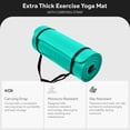thumbnail image 4 of BalanceFrom GoCloud 71x24 Inches Extra Thick Yoga Mat 1-Inch High-Density Foam, Green, 4 of 10