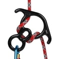 thumbnail image 2 of mmirethe Climbing Descender 50KN Camping Downhill Rappelling Rigging Ring Slow Down Caving Mountaineering Portable Protector Black, 2 of 6