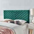 thumbnail image 4 of Modway Alyson Angular Channel Tufted Performance Velvet King / California King Headboard in Teal, 4 of 9