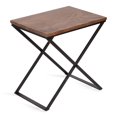 thumbnail image 1 of Kate and Laurel Laraway Table d'Appoint Pliant, 20x14x20, Naturel/noir, 1 of 10
