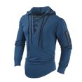 thumbnail image 1 of FAIWAD Men's Long Sleeve Drawstring Sweatshirts Drop Shoulder Zip Hooded Sweatshirts Trendy Spring Tops, 1 of 5