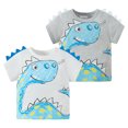 thumbnail image 2 of B91xZ T-Shirt Unisexe à Col Rond pour Garçons, Manches Courtes, Gris 2-3 Ans, 2 of 3