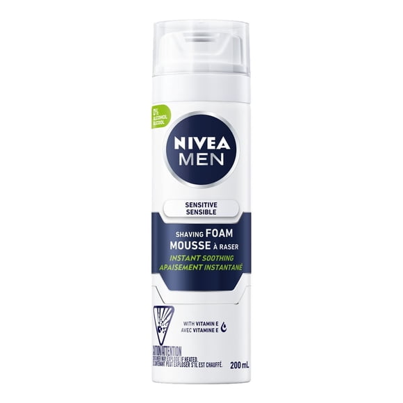 NIVEA MEN Sensitive Skin Shaving Foam, 200 mL