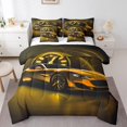 thumbnail image 1 of Yellow Sports Car 7 Piece Comforter Set Full Bed in a Bag,Racing Car Extreme Sport Bedding Sets Speed Automobile Vehicles Speedometer Sheet Set with Comforter, 1 of 5