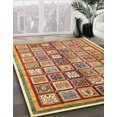 thumbnail image 2 of Ahgly Company Tapis d'Intérieur Ronds Abstraits Jaunes Abstraits pour Aire, 4 Pieds Rond, 2 of 6