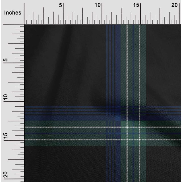 oneOone Cotton Flex Fabric Tartan Check Print Fabric BTY 40 Inch Wide