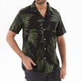 thumbnail image 4 of Birdeem Chemise à Manches Courtes pour Hommes, Mode Décontractée, Imprimé Feuille d'Érable, 4 of 10