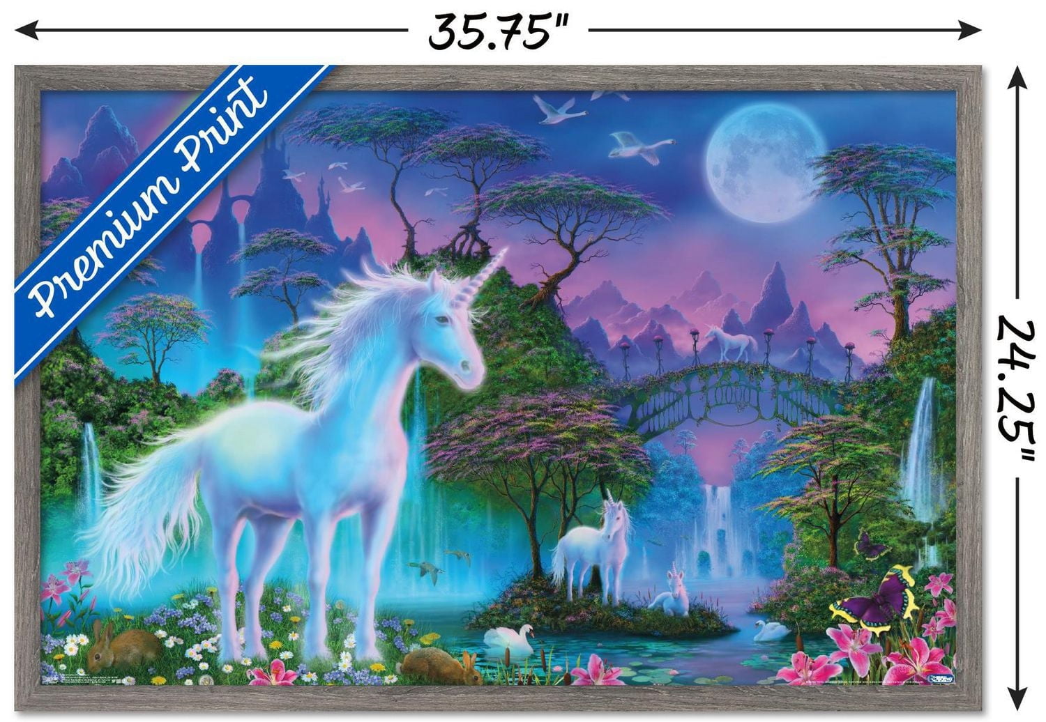 Unicorn Meadow Wall Poster, 22.375" x 34"