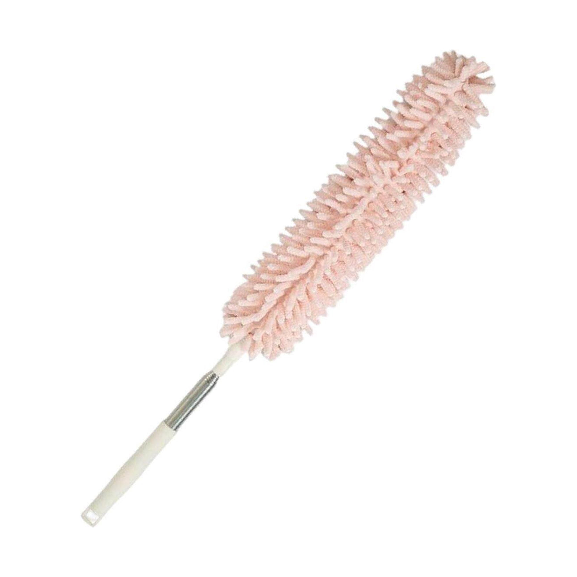 Xinxinyy 1.3M Telescopic Ceiling Duster Bendable Duster rod Hand Dusters Cleaning Brush for Cleaning Ceiling Fan Car pink