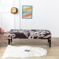 thumbnail image 3 of Rongfmy Stretch Jacquard Dining Bench Cover Removable Bench Slipcover Washable B, 3 of 9